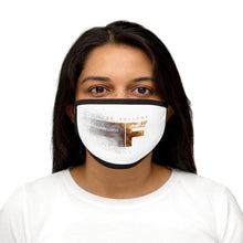 Load image into Gallery viewer, Mixed-Fabric Face Mask - Orange Logo
