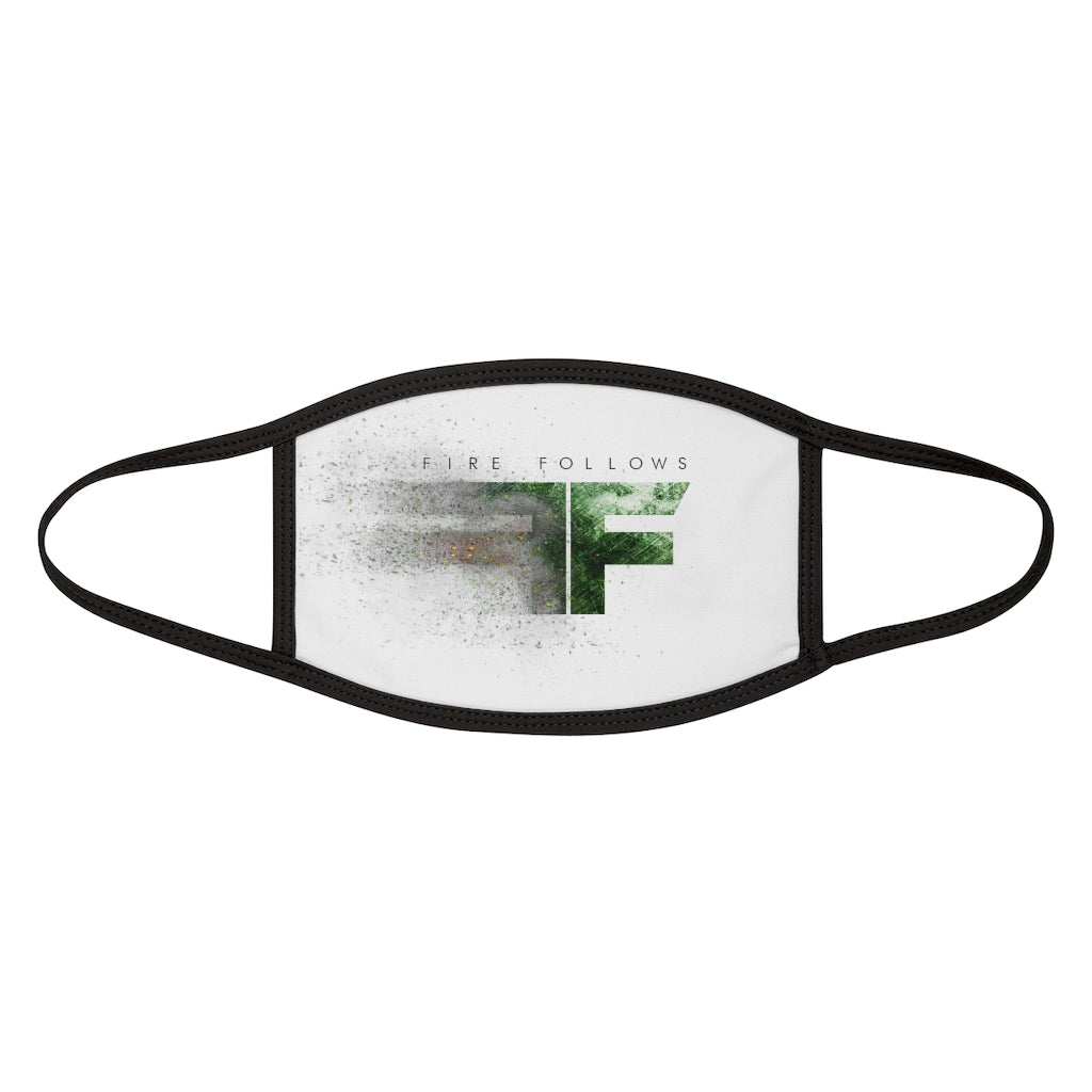 Mixed-Fabric Face Mask - Green Logo